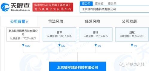 雷軍參股成立北京銳檸網(wǎng)絡科技公司，持股5%，布局信息系統(tǒng)集成服務